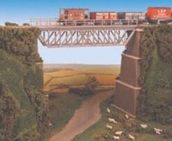 Ratio 240 Steel Truss Bridge Kit With Stone Piers