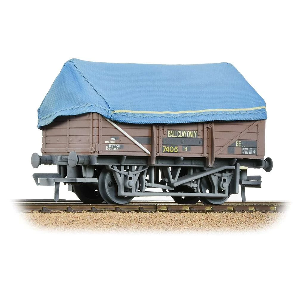 Bachmann 33-085B 5 Plank China Clay Wagon BR Bauxite (TOPS) With Hood 3 Bachmann 33-085B 5 Plank China Clay Wagon BR Bauxite (TOPS) With Hood