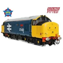 Bachmann 35-335SF Class 37/4 Refurbished 37430 ‘Cwmbran’ BR Blue (Large Logo) DCC Sound Fitted -Model Train Store 35 335SF 01