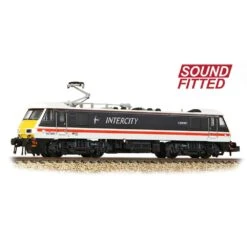 Graham Farish 371-780SF Class 90/0 90005 “Financial Times” BR Intercity Swallow Sound Fitted