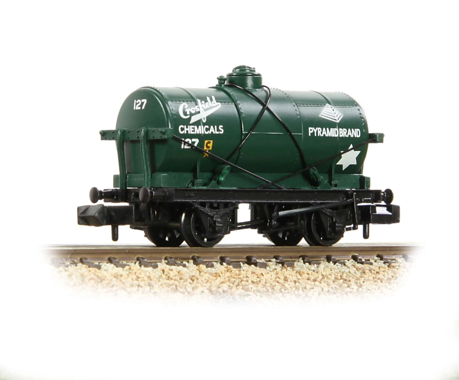 Graham Farish 373-659 14T Tank Wagon ‘Crossfield Chemicals’ Green 3 Graham Farish 373-659 14T Tank Wagon ‘Crossfield Chemicals’ Green