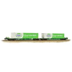 Graham Farish 377-368 FIA Intermodal Bogie Wagons With ‘ASDA’ 45ft Containers