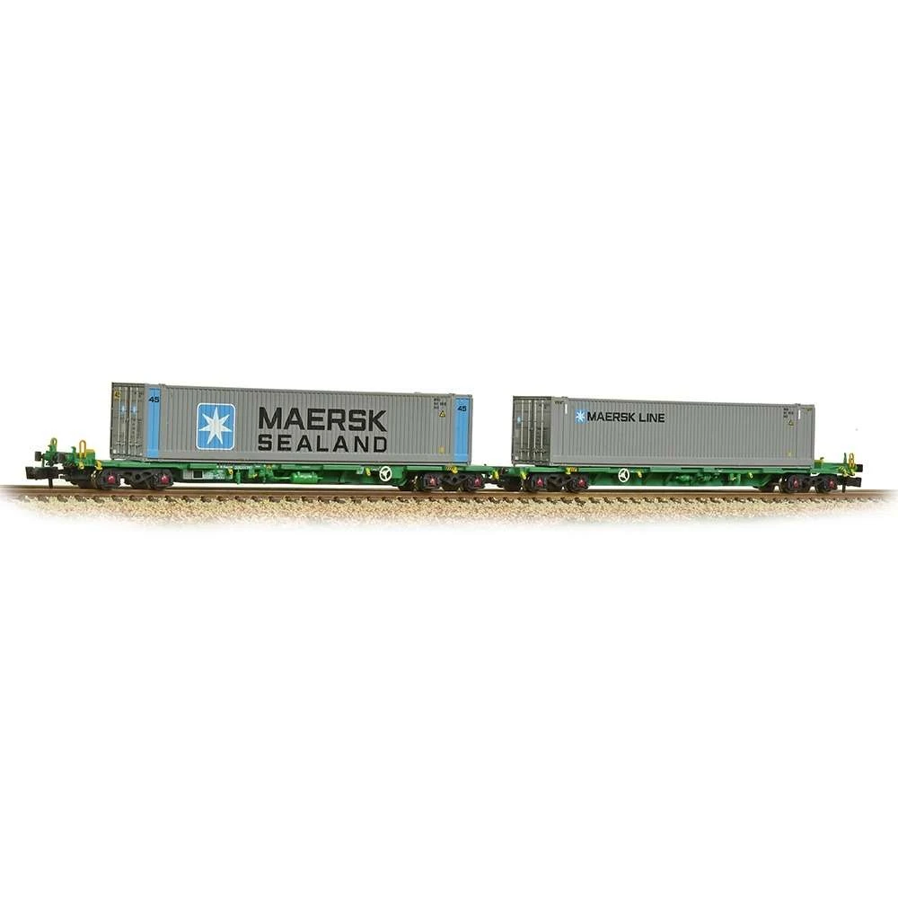 Graham Farish 377-369 Intermodal Bogie Wagons With ‘Maersk’ Line 45ft Containers 3 Graham Farish 377-369 Intermodal Bogie Wagons With ‘Maersk’ Line 45ft Containers