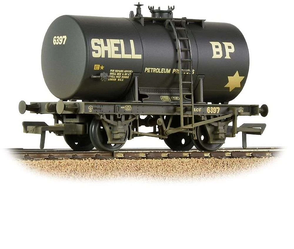 Bachmann 38-776A 20T Class B Anchor-Mounted Tank Wagon ‘Shell BP’ Black 3 Bachmann 38-776A 20T Class B Anchor-Mounted Tank Wagon ‘Shell BP’ Black