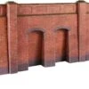 Metcalfe PO244 00/H0 Scale Retaining Wall In Red Brick -Model Train Store PO244 RED BRICK RETAINING WALL