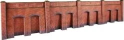 Metcalfe PO244 00/H0 Scale Retaining Wall In Red Brick