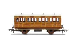 Hornby R40103 GNR, 4 Wheel Coach, 1st Class, Fitted Lights, 1534 – Era 2