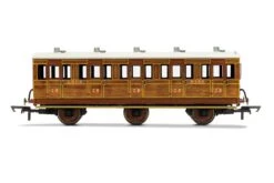 Hornby R40128 LNER, 6 Wheel Coach, 3rd Class, Fitted Lights, 4141 – Era 3