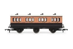 Hornby R40289 LSWR, 6 Wheel Coach, 1st Class, 490 – Era 2