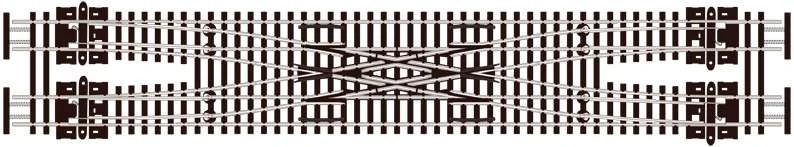 Peco SL-E383F, N, Scissors Crossover, Medium Radius, Streamline Code 55 3 Peco SL-E383F, N, Scissors Crossover, Medium Radius, Streamline Code 55