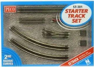 Peco ST-301 N 2nd Radius Starter Track Set 3 Peco ST-301 N 2nd Radius Starter Track Set