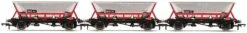 Hornby R60063 HAA Hopper Wagons, Three Pack, BR Railfreight – Era 8