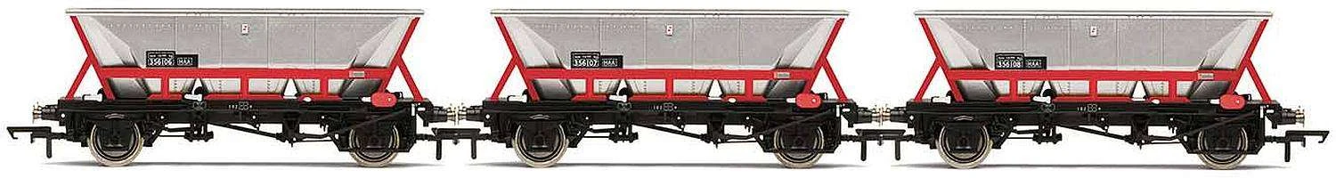 Hornby R60063 HAA Hopper Wagons, Three Pack, BR Railfreight – Era 8 3 Hornby R60063 HAA Hopper Wagons, Three Pack, BR Railfreight – Era 8