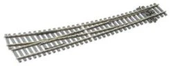 Peco SL-E186 OO, Double Radius, Curved Right Hand Turnout, Streamline Code 75