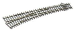 Peco SL-E187, OO, Double Radius, Curved Left Hand Turnout, Streamline Code 75
